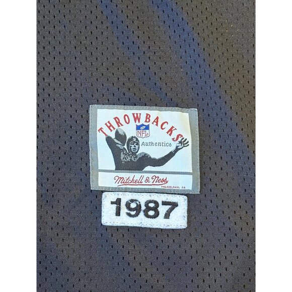 Mitchell & Ness 1987 Los Angeles Raiders Bo Jackson NFL Jersey Black Men's 52 - Picture 7 of 8
